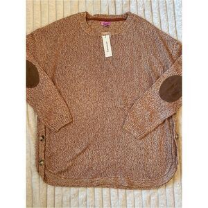francescas taupe crewneck sweater XL NWT